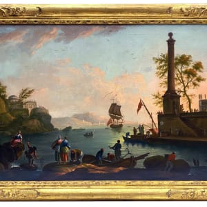 1002 - Mediterranean Harbour Scene by Claude Joseph Vernet (1714 - 1789)