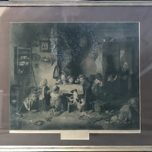 2253 - Children Around a Table by Henri Lemon (1822 - 1902)