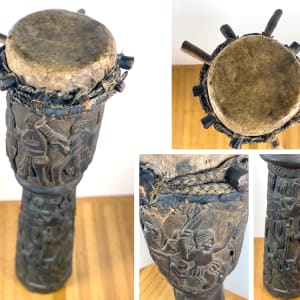 5097- African Wooden Congo Drum
