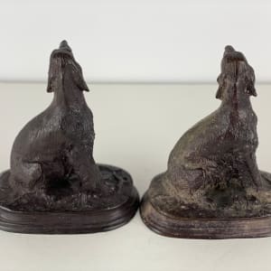 5107. - Bronze Dog Sculpture   (2 pieces) 