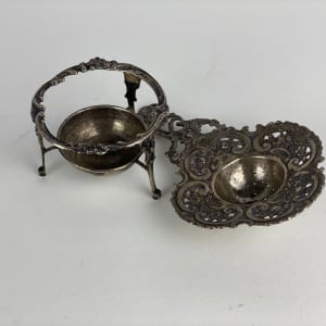 5091 - Persian Silver incense holder ( 2 pieces) 