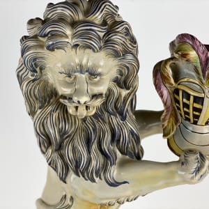 5156 - Porcelain Emile Galle Lion  Sculpture 
