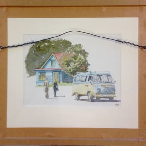 2663 - House on a Cliffside & Volkswagon Van on Saltspring Island by Michael Kluckner 