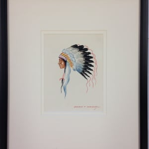 Portrait of a Chief by Gerald T.  Feathers (1925 - 1975)