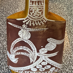4070 - Vallauris Ceramic Vase by Gilbert Portanier ( 1926 - present) 
