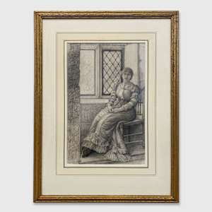 Blanche Lady Lindsay in Studio at Naworth by George James Howard, Ninth Earl of Carlisle (1843-1911), Image 3.