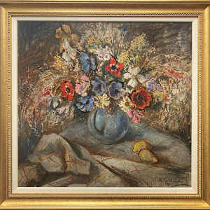 10519 - Still Life with Poppies by Bohumil Stanislav Urban (1903 - 1997), Image 4.