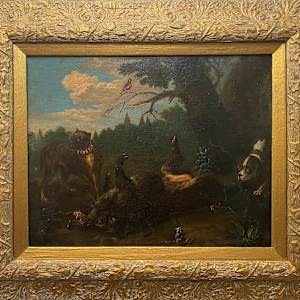 11414 - 17th Century Flemish School, Hunting Dogs by After Jacob de Hamilton, Image 1.