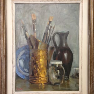 2688 - Paintbrushes And Vase