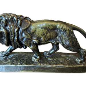 4311 - Sculpture of Lion by Louis Vidal (1831-1892)