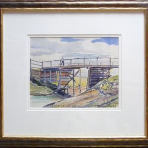 2841 - Old Bridge with Figure by Llewellyn Petley-Jones (1908-1986)