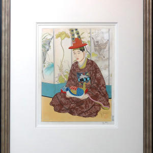 2206 - Le Marie, Seoul, Coree by Paul Jacoulet (1902-1960)