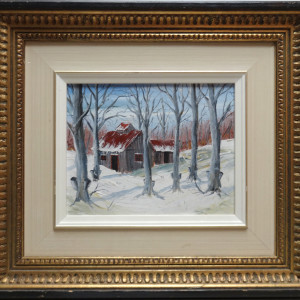 0042 - Winter Scene by French Canadian Unknown