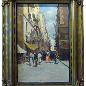 0043 - Street scene by Giuseppe Gennaro (1855-?)