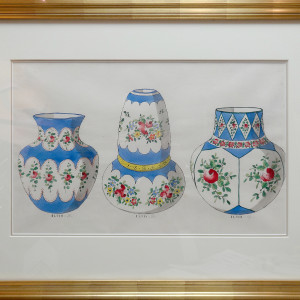 2123 - Porcelain Vase Design by Louis Comfort Tiffany Design