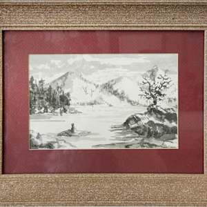 10494 - Mountain and Lake by G. Matheson, Image 1.