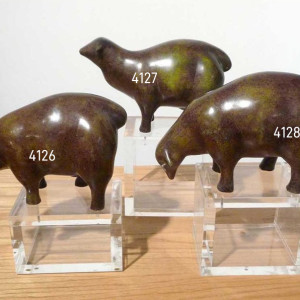 4127 - Sheep (three sculptures) by Salem Ali