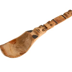 5031 - Wooden Totem  Spoon carved by Chief Kitsilano