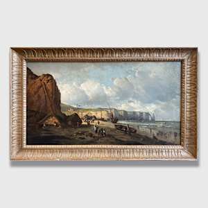 10531 - Coastal Fishing Village by Federico Mazzotta (1839–1897), Image 3.