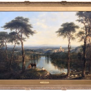 0662 - Landscape with Shepherd and Animals by Frederick Henry Henshaw (1807–1891)