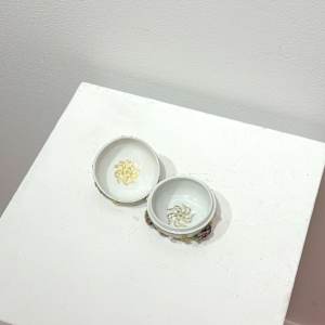 4321- Flowered Porcelain Box by Unknown 