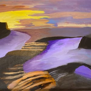 Purple Rivers Flow #1 by Cyndy Baran