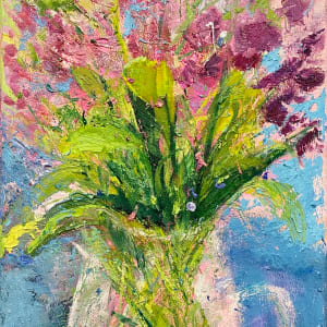 Pitcher Of Sweet Peas by Julia Chandler Lawing