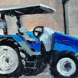 Blue Tractor by Julia Chandler Lawing