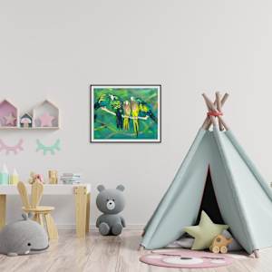 Five Baby Parrots by Susan Clare 