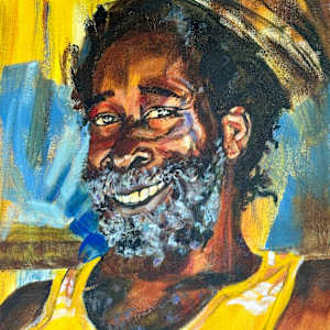 Smiling Rasta, original by Susan Clare