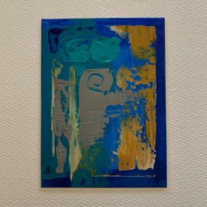 Mini Blue SeaAbstracts series (set of 4) by Susan Clare 