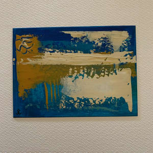 Mini Blue SeaAbstracts series (set of 4) by Susan Clare 