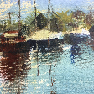 Rowboats at Heybridge by Susan Clare 