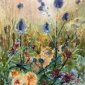 Seed Heads 3 (Teasels & Burs) by Susan Clare