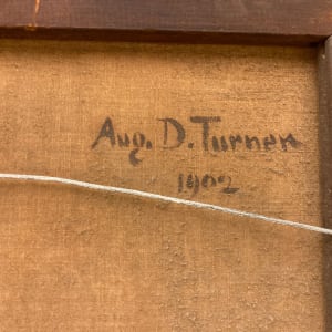 Portrait of a Man by Aug. D. Turner, August Drexler Turner  Image: signature on back