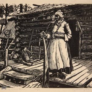 Mammy Hawkins, Mississippi River Craft, Wood Gatherer (3 works) by Micheal J. Gallagher