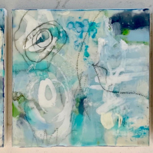 Treasure Map Triptych by Sally Hootnick 