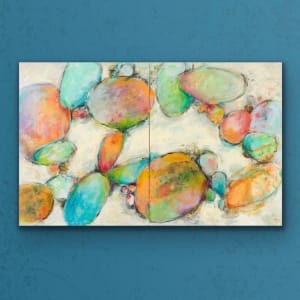 River Rocks Diptych by Sally Hootnick 
