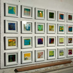 An array of small Stolen Time paintings