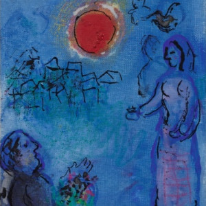 L' Offrande au Soliel Rouge by Marc Chagall
