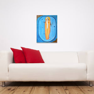 Muse by Lea K. Tawd  Image: © Lea K. Tawd, Muse. Acrylic, colored pencil, watercolor and collaged paper on wood panel, 24 x 18."