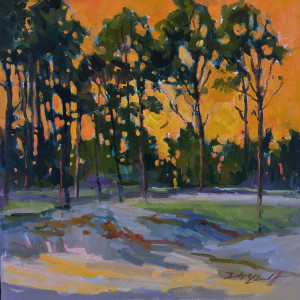 Beach Pines, Yellow Sky by Katie Dobson Cundiff