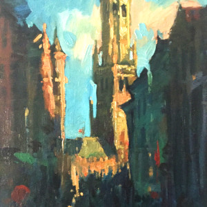 Bell Tower Evening by Katie Dobson Cundiff