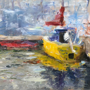 Yellow Boat in the Afternoon by Claudia Lima 