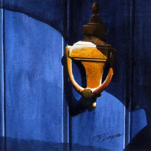 Blue Door and Knocker by Dave P. Cooper 