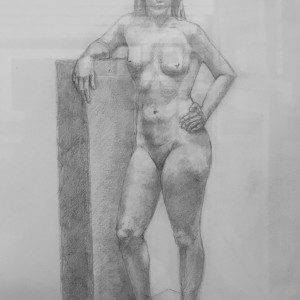 Standing female nude by John Vernon Nelson