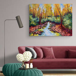 Goshen River Trail in Autumn  Image: Painting in Virtual Room