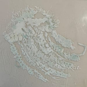 Black Sea Nettle Jelly Fish by Scott D.S. Young  Image: Encaustic  Wax plate
