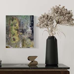 The Pollinators' Dance by Scott D.S. Young  Image: size 8 x 10 on wood cradle board