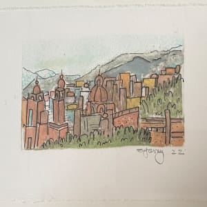 Guanajuato City Scape by Scott D.S. Young  Image: Roof Top View from an Artist workshop in Guanajuato